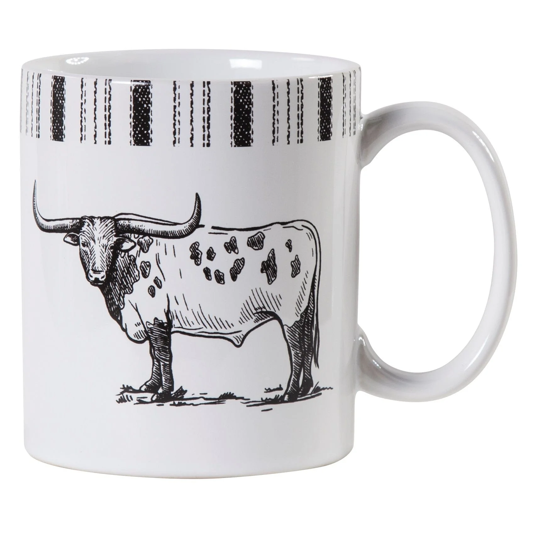 Verified Ranch Life Longhorn Mug Set 4 Pc Pure