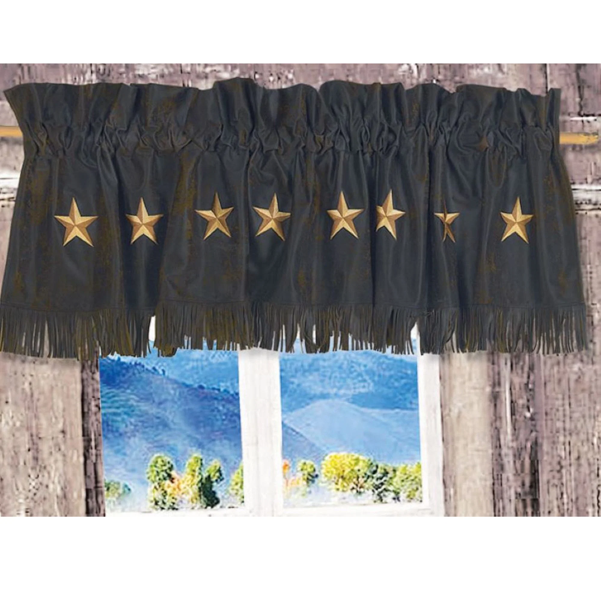 Comfortable Laredo Star Valance Recyclable