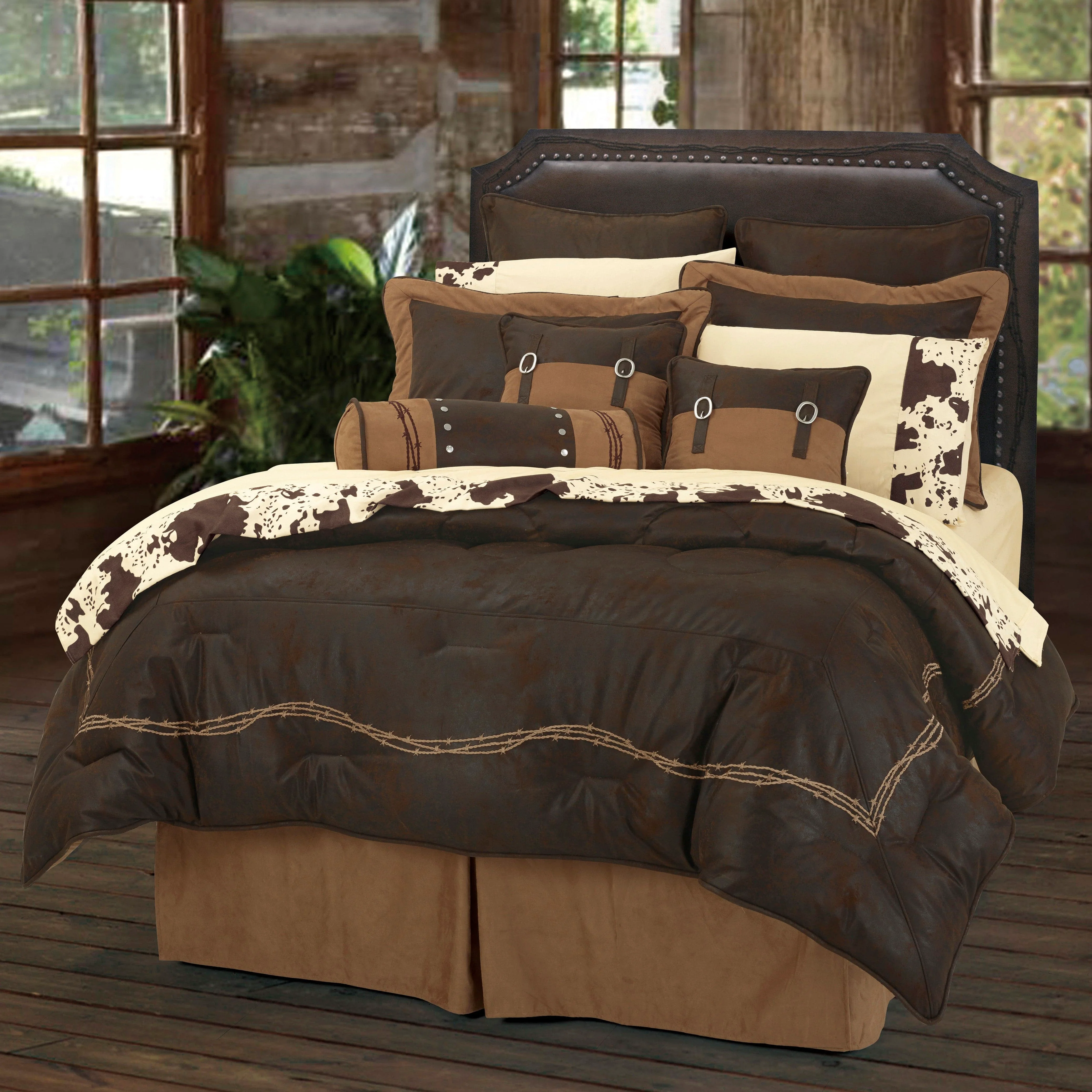 Luxury Barbwire Comforter Set 5 Pc Solid