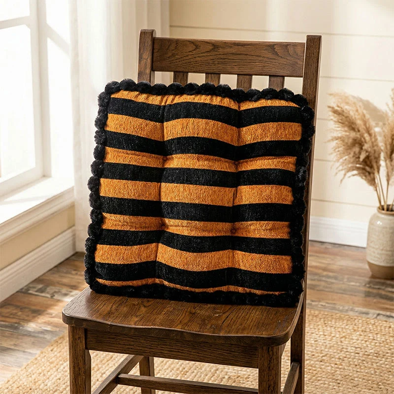 Effective Ownkoti Striped Chenille Square Throw Pillow Prestigious