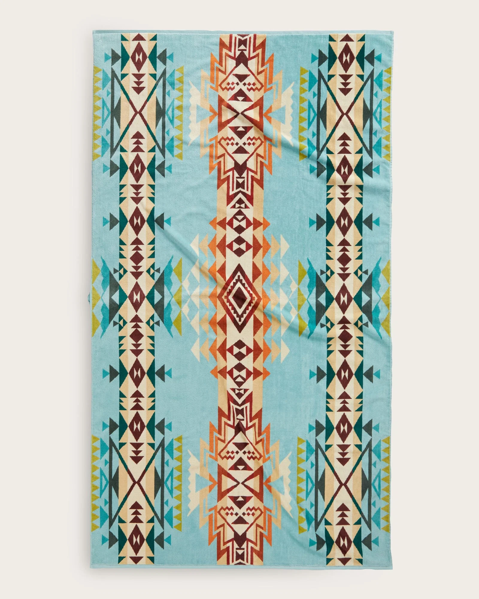 Solid Highland Peak Spa Towel Aqua Carefully Designed