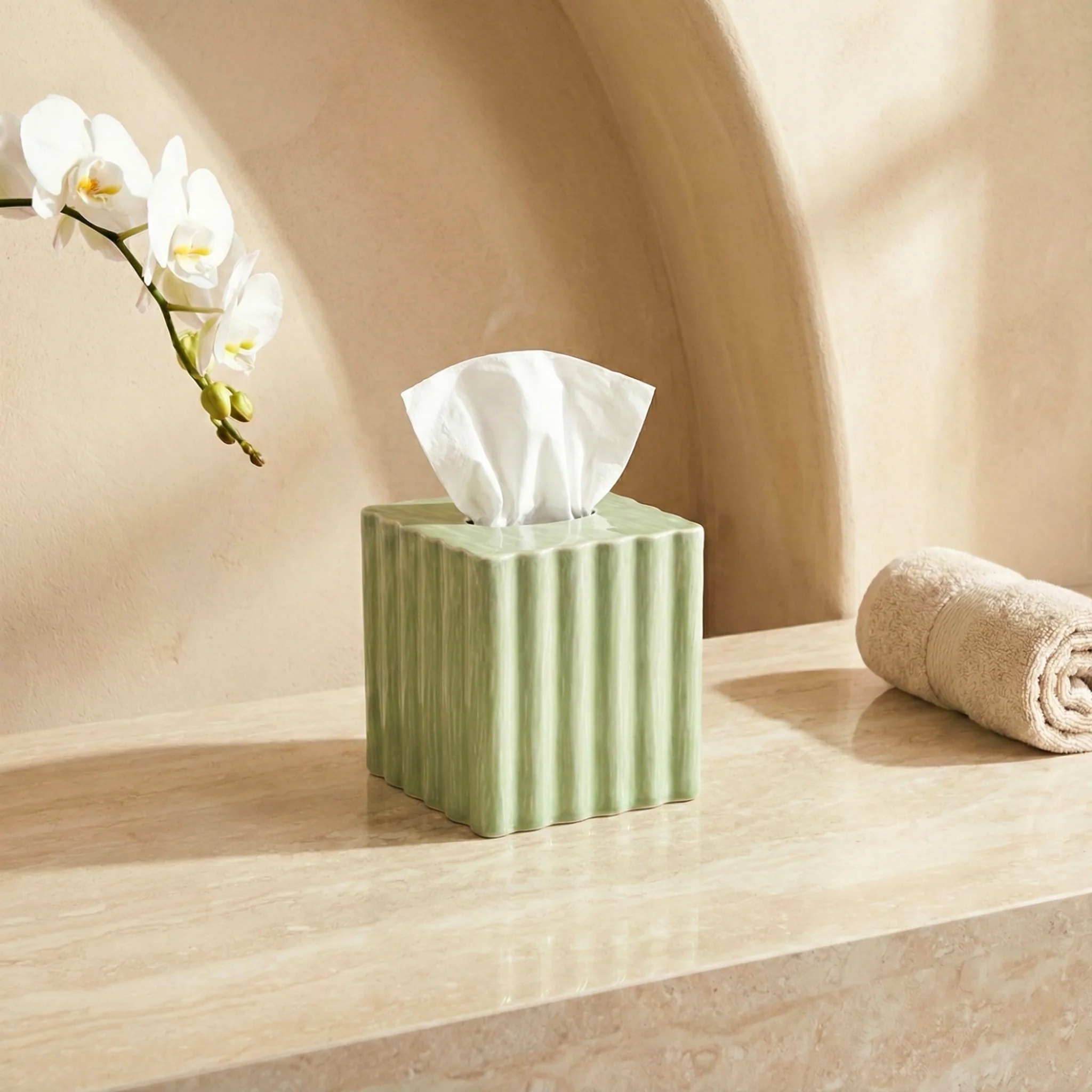 Original Design Nera Tissue Box Light Green Comfortable