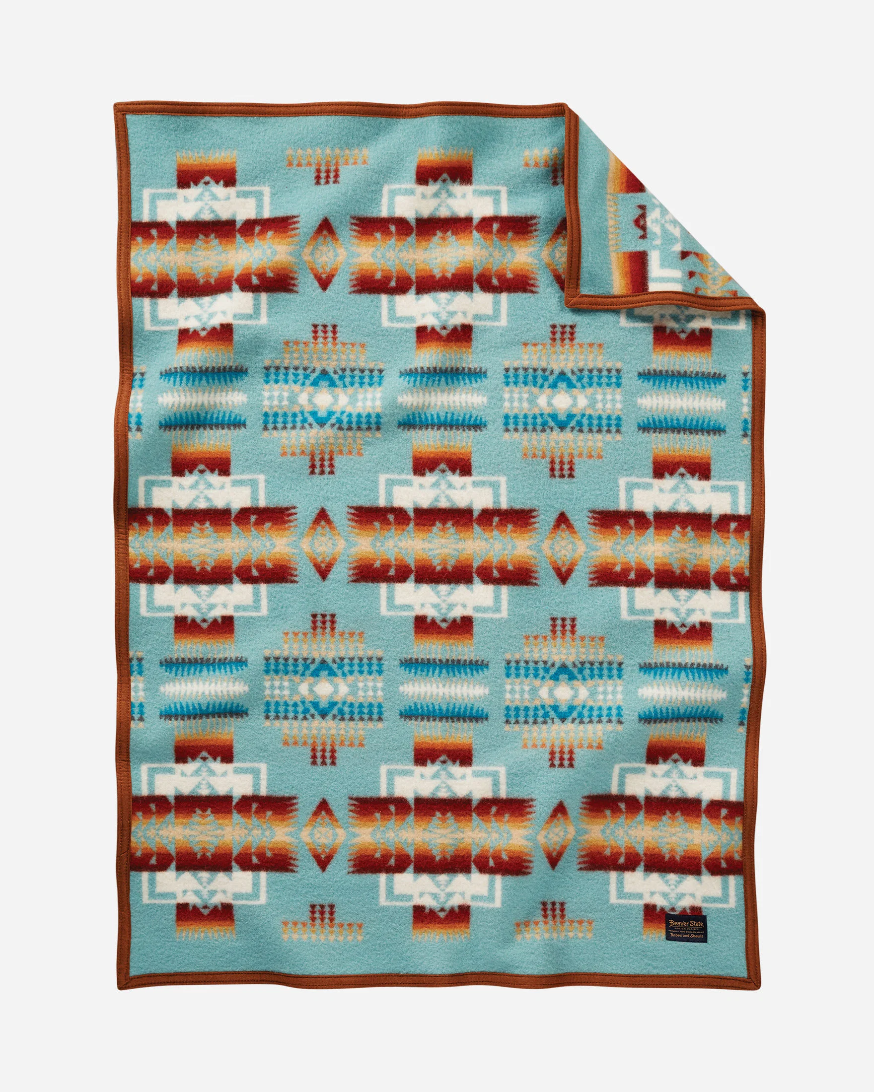 Outstanding Chief Joseph Crib Blanket Aqua Trendy