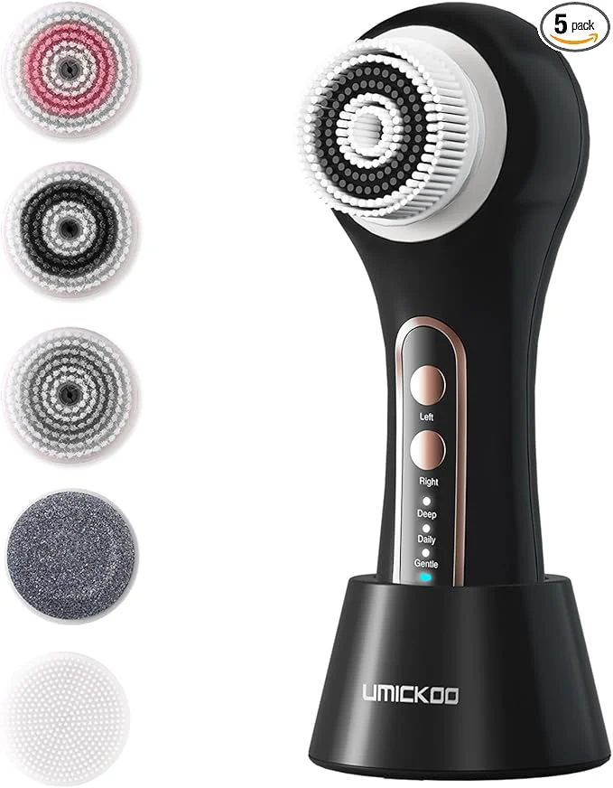 Sophisticated UMICKOO Electric Facial Cleansing Brush 2-Way Rotating Face Scrubber User-Friendly