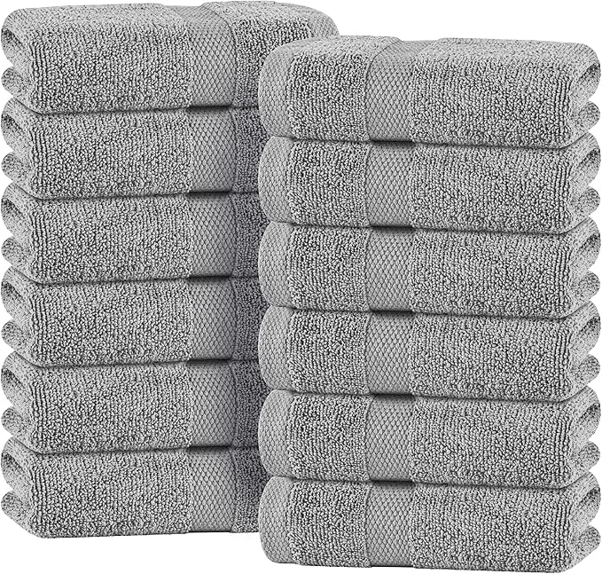Powerful White Classic Light Gray Hand Towels Fine