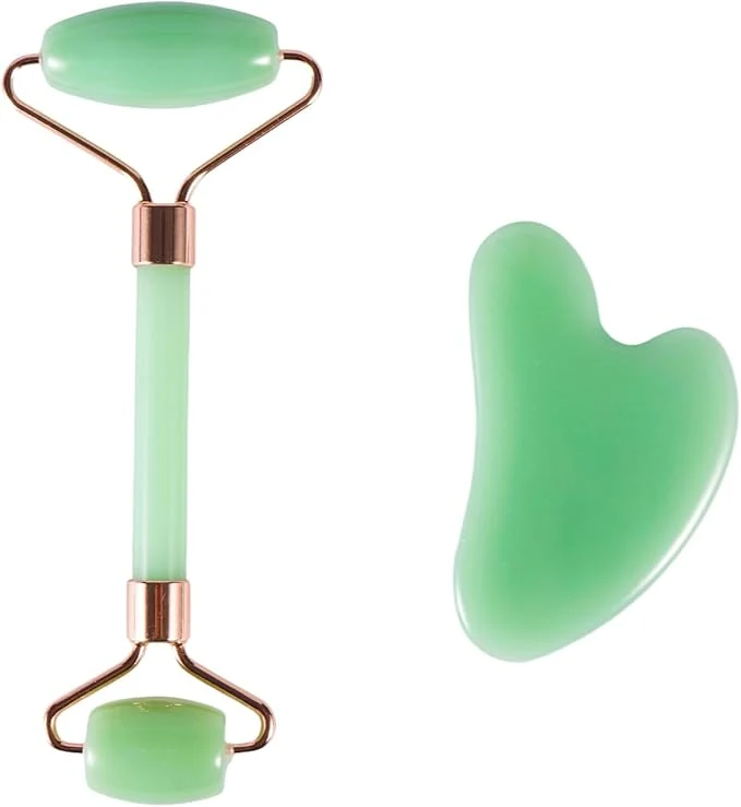Smart 2pcs Scraping Facial Tool Valentine’s Day Gift Includes Roller and Scraping Fine Crafted