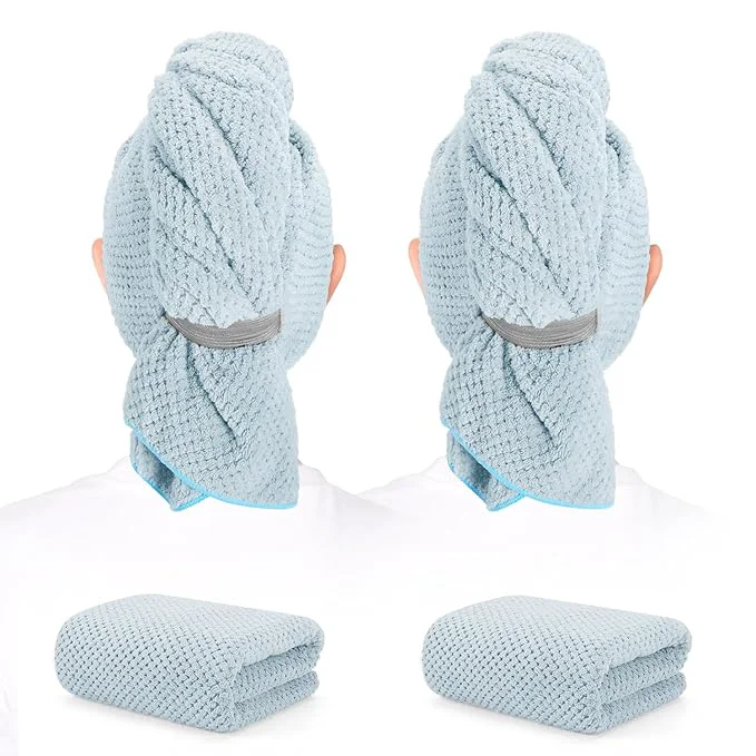 High-End BE 2 Pack Microfiber Hair Towel Exclusive