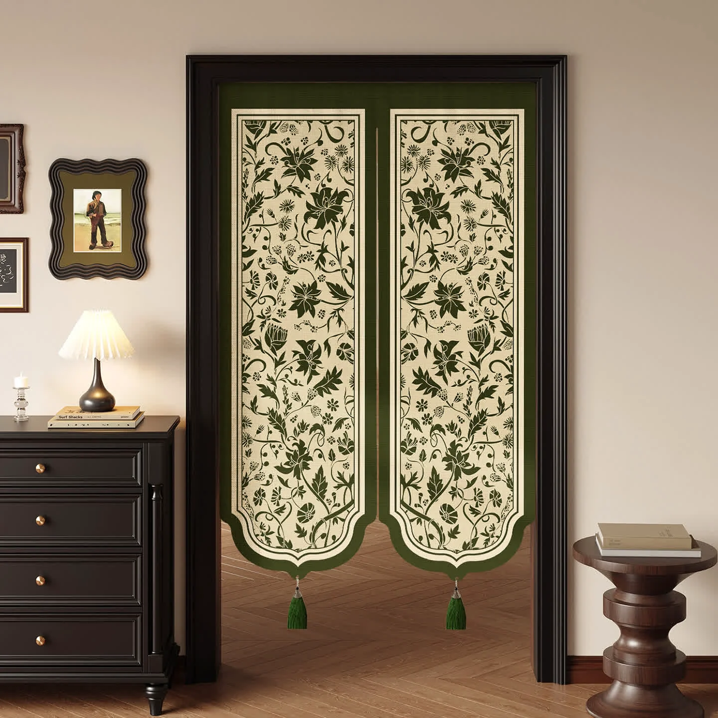 Trendy Ownkoti Vintage Floral Room Divider Door Curtain Specialty