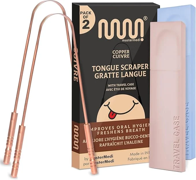 Consistent MasterMedi Tongue Scraper with Case Easy to Use Tongue Scraper Original