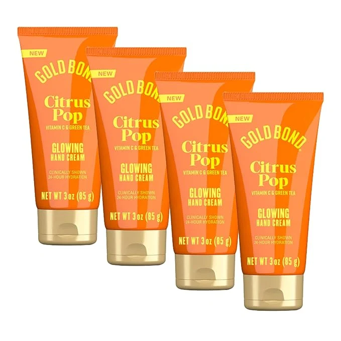 Fine Crafted Gold Bond Citrus Pop Glowing Hand Cream Set Modern