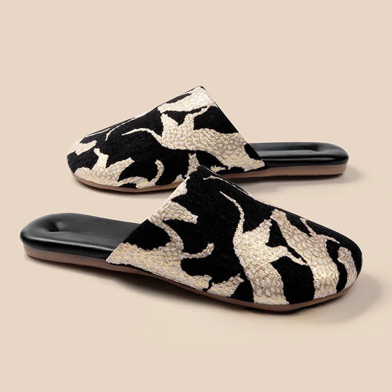 Efficient Ownkoti Jacquard Animal Closed-ToeIndoor Slippers Practical