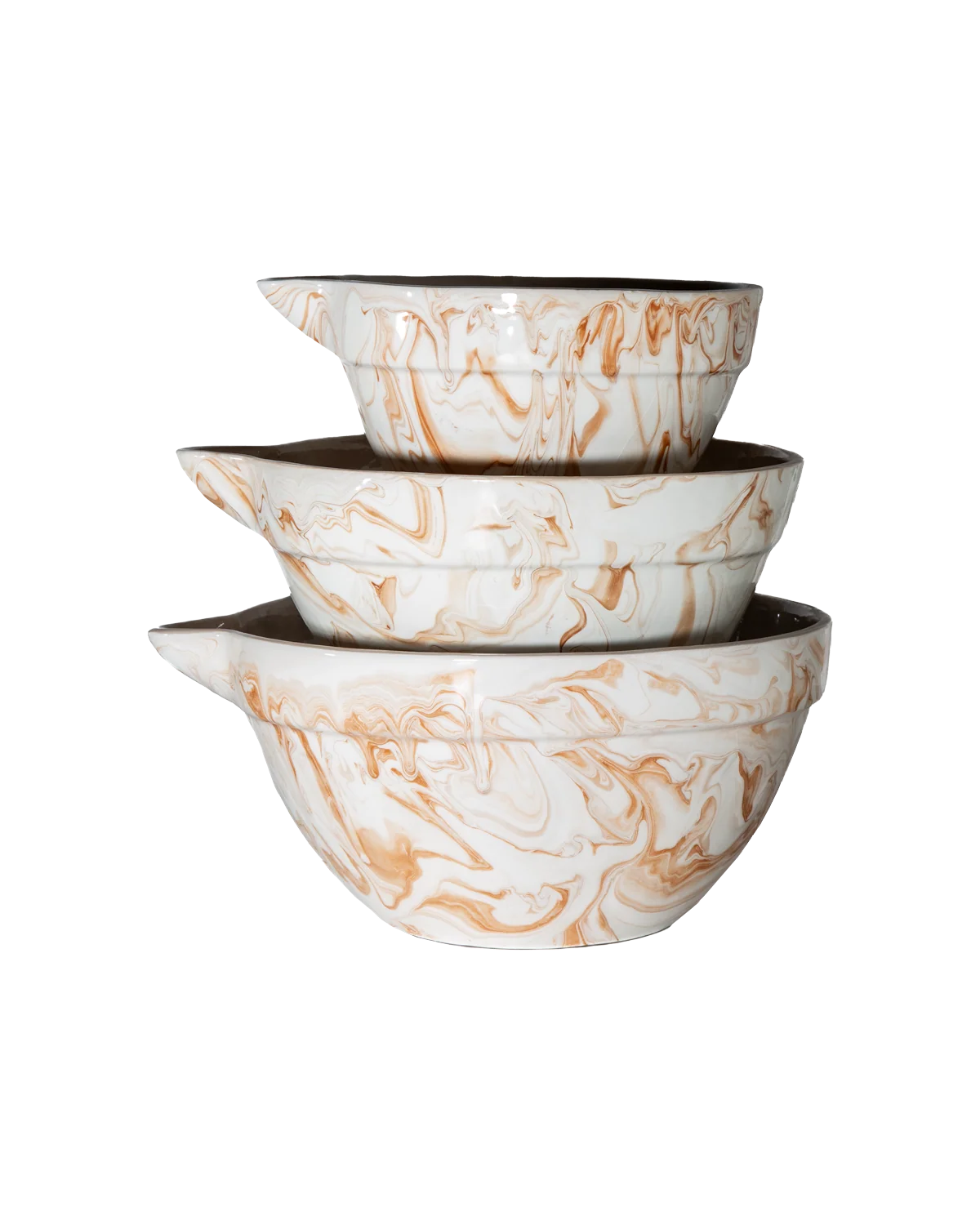 Sustainable Marbled Terra Mixing Bowls – Set of 3 Top-Quality