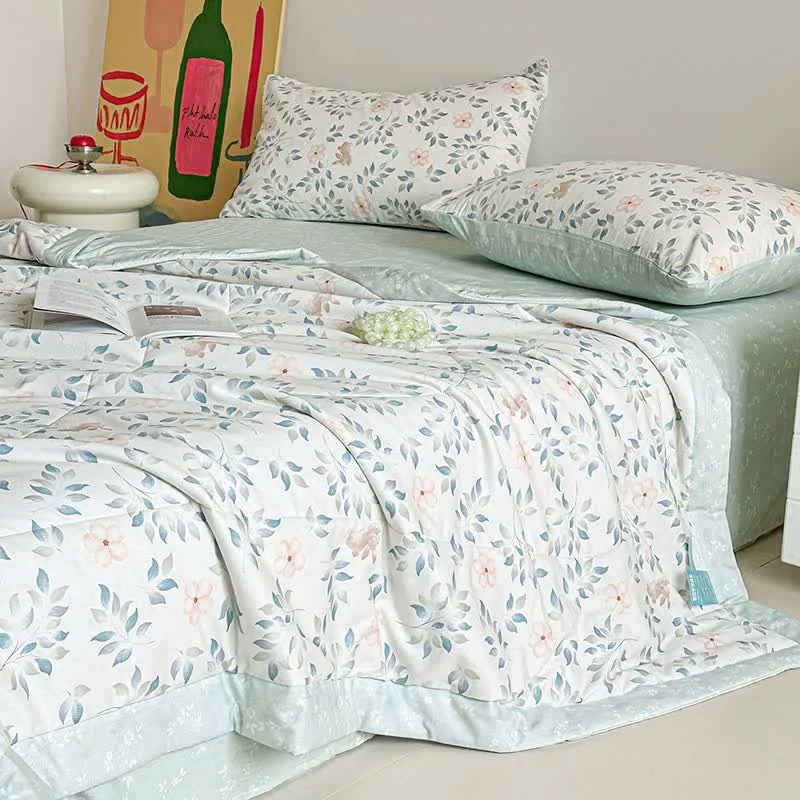 Exceptional Ownkoti Country Leaf Floral Print Cotton Quilt Healthy