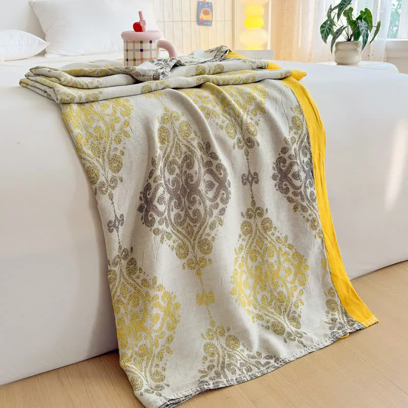 Proven Ownkoti Vintage Pattern Bamboo Fiber Summer Blanket Secure