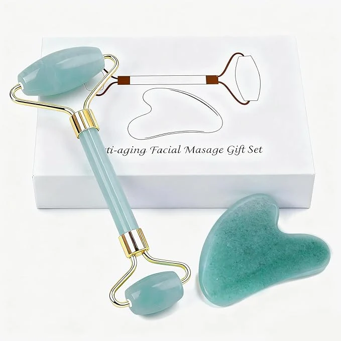 Consistent Jade roller and gua sha facial roller women’s skincare tool self-care gift Dependable