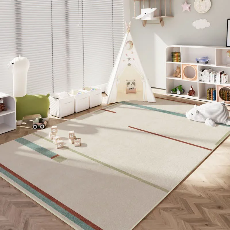 Trendy Ownkoti Minimalist Linear Kids Area Rug Genuine