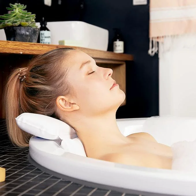 Genuine TranquilBeauty Bath Pillow Pain Relief 7 Suction Cups Flexible