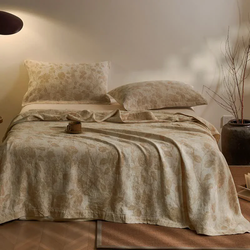 Outstanding Ownkoti Artistic Vintage Rose Cotton Gauze Quilt Carefully Designed