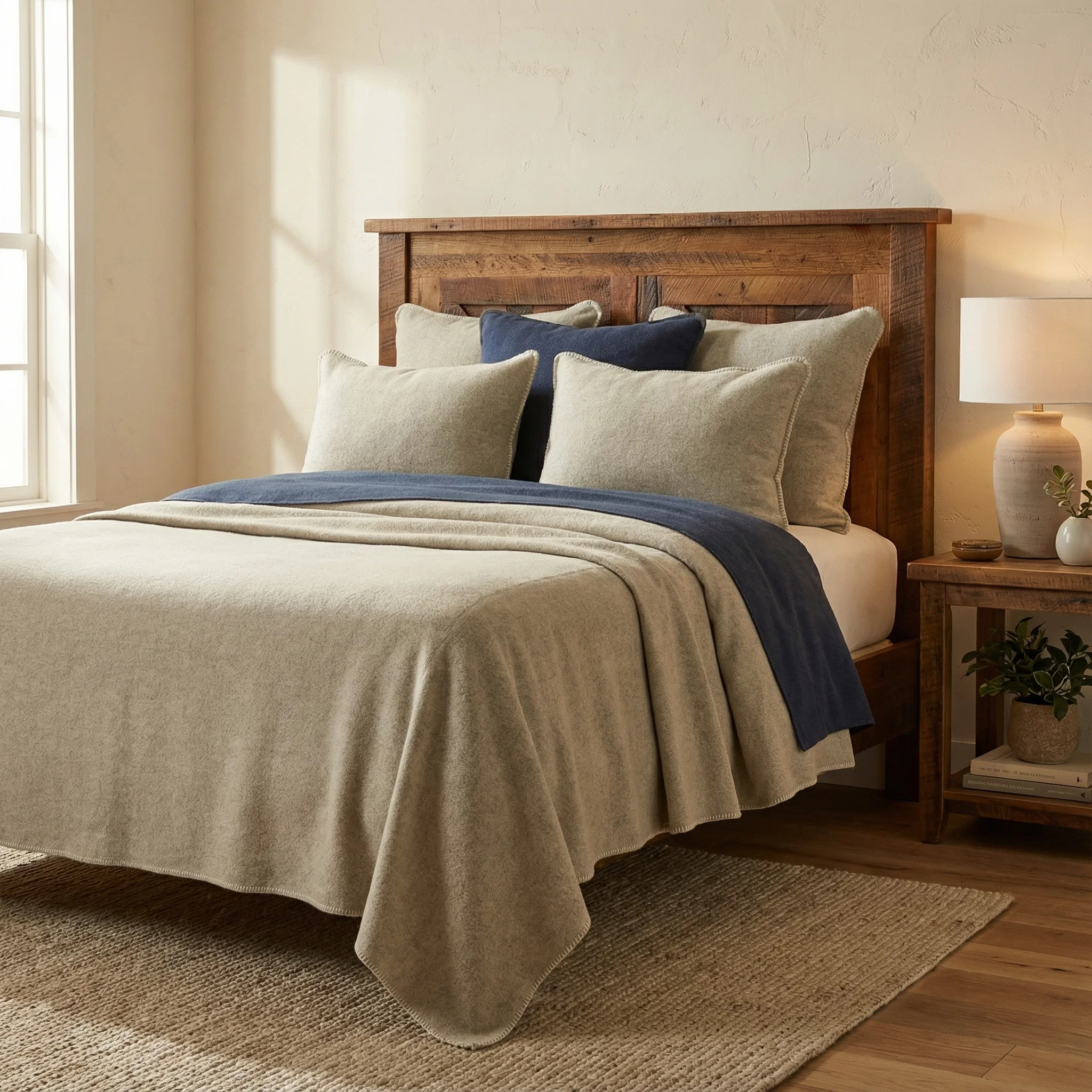 Quality Solid Neutro Bedspread Unique