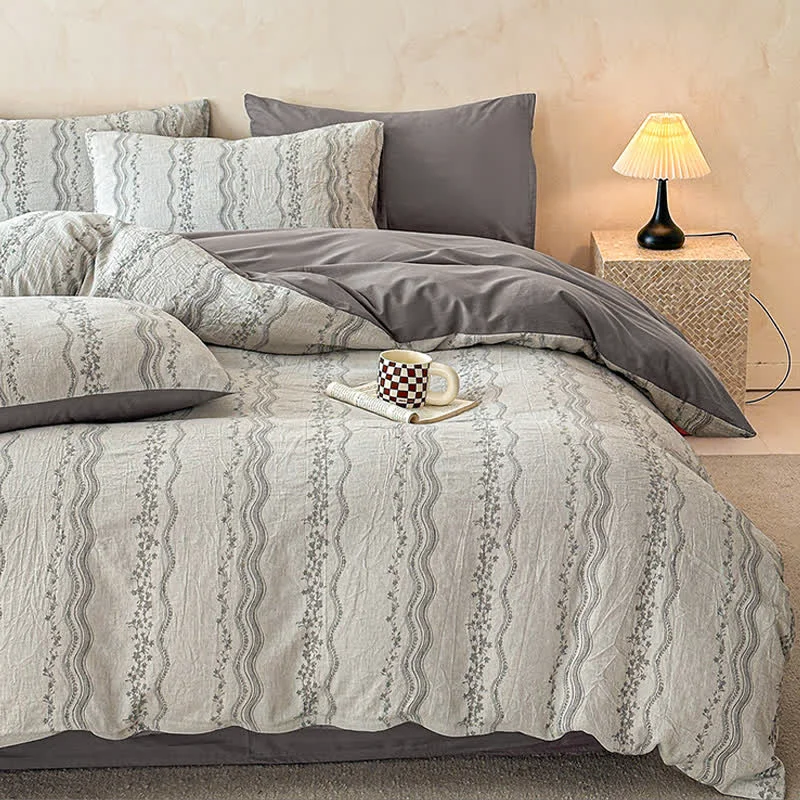 Healthy Ownkoti Shabby Chic Cotton Gauze Bedding Set 4PCS Practical