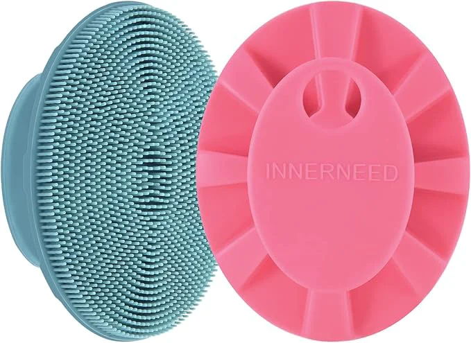 Carefully Designed INNERNEED Silicone Face Scrubber Exfoliating Brush Manual Handheld Facial Exclusive