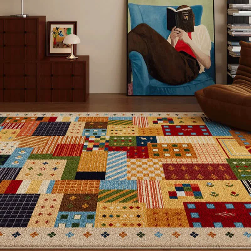 Trendy Ownkoti Vibrant Patchwork Geometric Area Rug Optimized