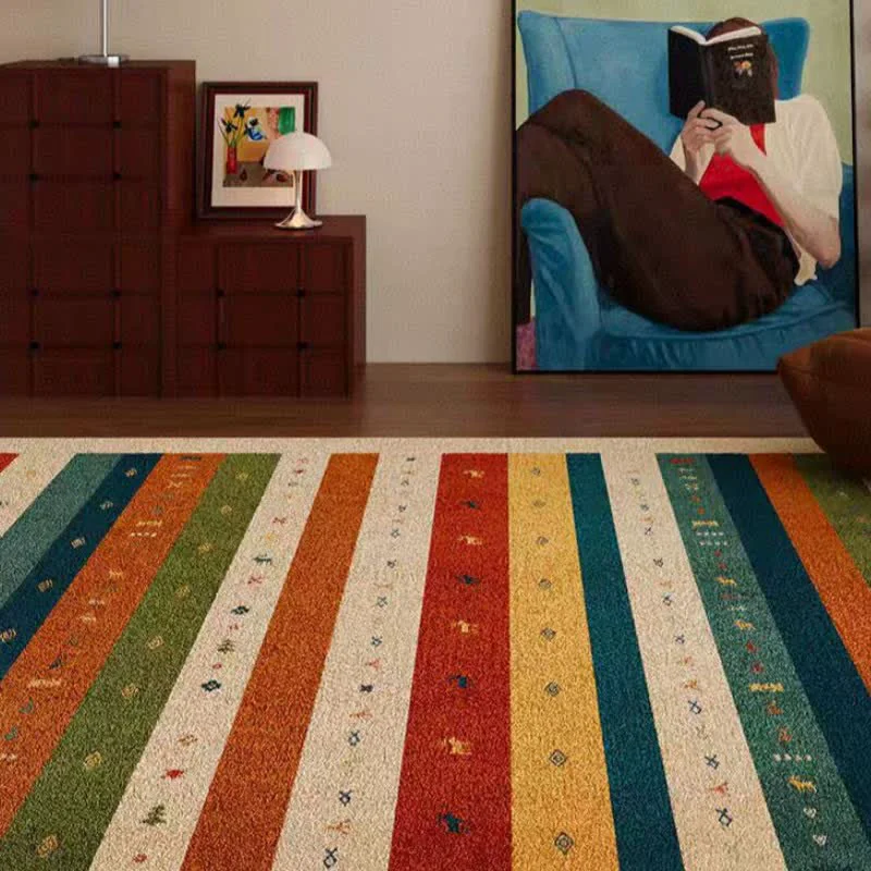 Smooth Ownkoti Colorful Tribal Stripe Area Rug Stylish
