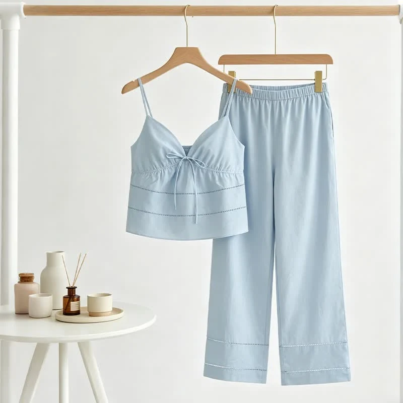 Selected Ownkoti Solid Camisole amp Pants Lounge Set Premium Material