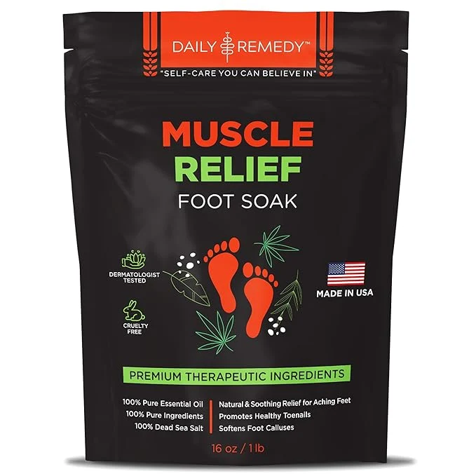 Refined Muscle Relief Foot Soak with Epsom Salt Made in USA Soothe Tired Feet Trendy