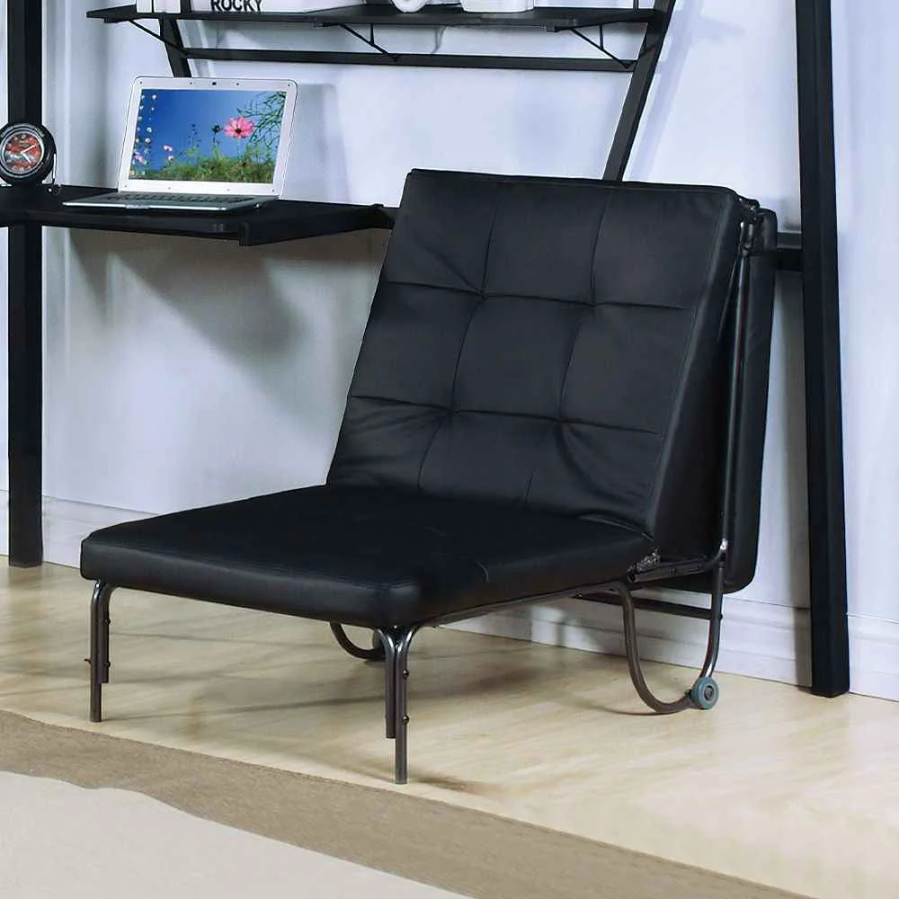 Reusable Senon – Adjustable Chair Futon – Silver amp Black Enhanced