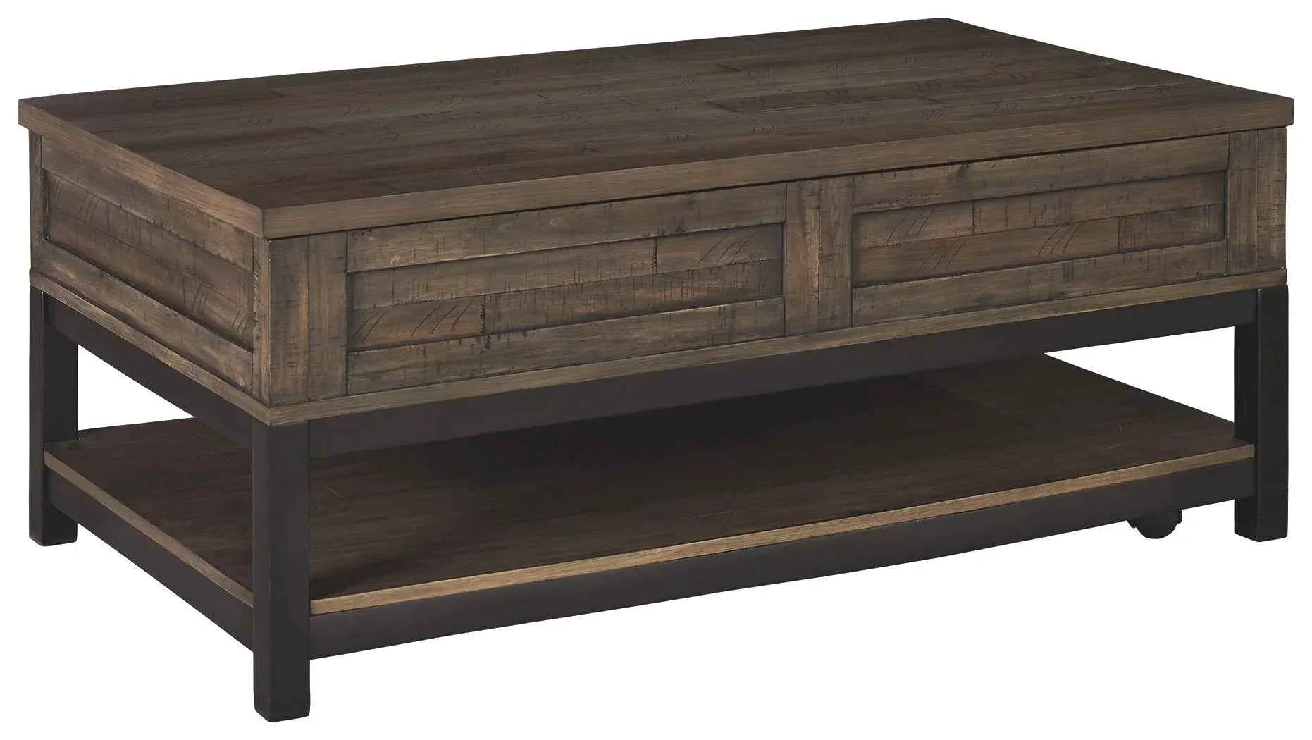 Clean Johurst – LIFT TOP COCKTAIL TABLE – Grayish Brown Artisan