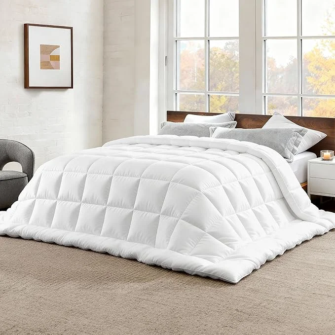 Environmentally Friendly Bedsure Comforter Duvet Insert – Quilted Comforters Cal King Size All Season Duvet GentleSoft Down Bedding with 8 Tabs Gifts for Women Men White Alaskan King 130×120 Inches Long-Lasting