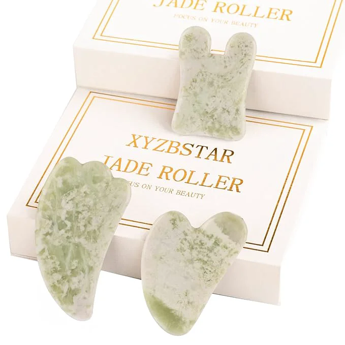Comfortable Gua Sha Facial Tools Set of 3 Guasha Massage Tool Jade Gua Sha Scraping Massager Top-Quality
