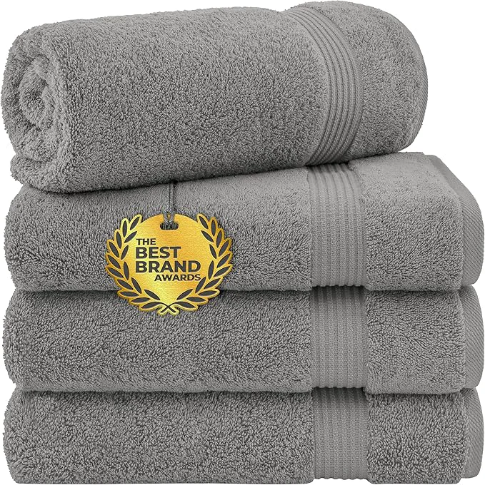 Prestigious Cotton Paradise 4 Piece Turkish Bath Towels Genuine