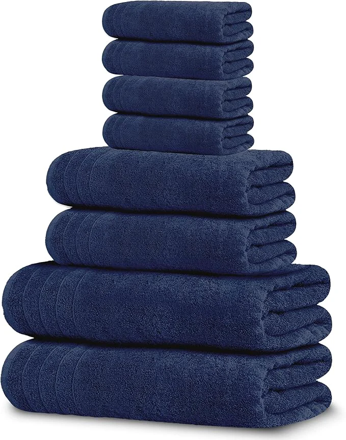 Proven Tens Towels Pack of 8 Towels Set 2 Extra Large Bath 2 Hand 4 Washcloths Eco-Friendly
