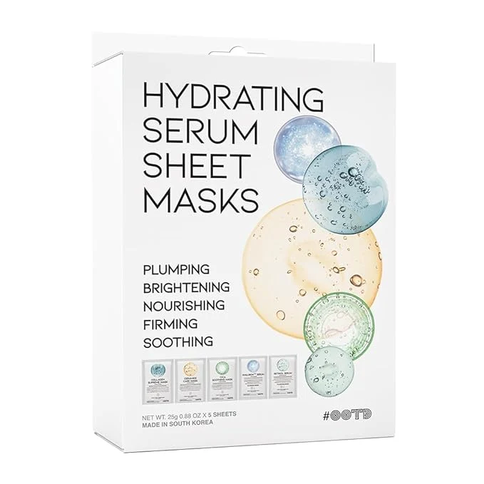 Expertly Made Hydrating Sheet Mask Starter Kit Variety Pack Traditional