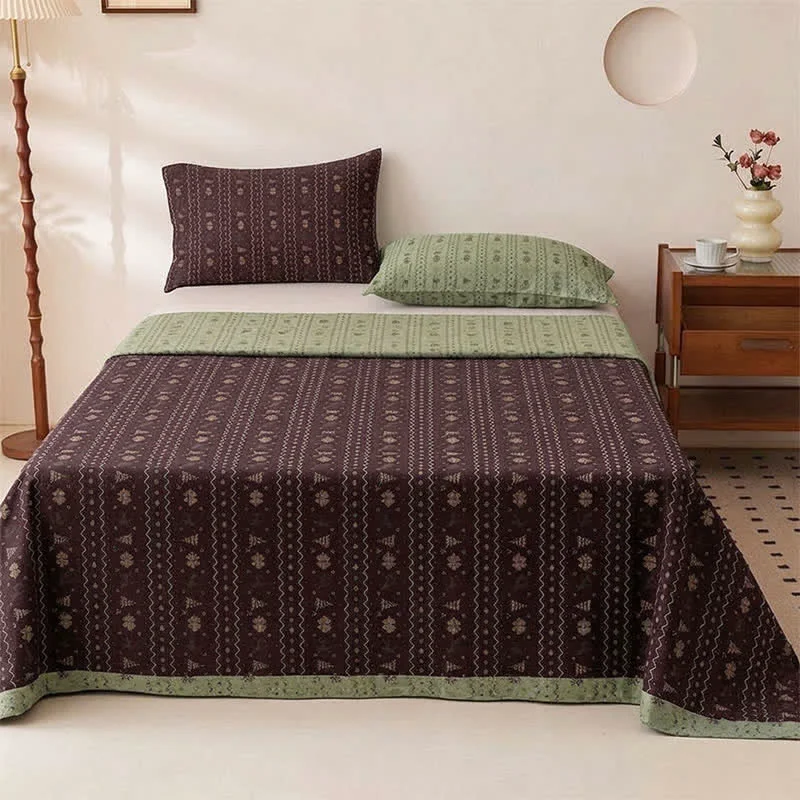 Smooth Ownkoti Festive Reindeer amp Tree Cotton Gauze Bedspread Proven