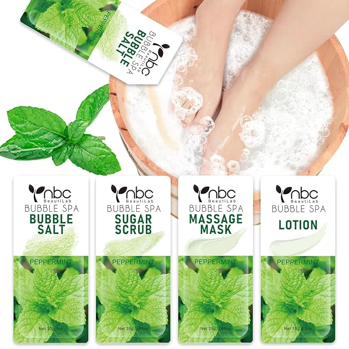 High-Quality Pedicure Kit Foot Soak Set Bubble Salt Sugar Scrub Massage Mask Massage Healthy