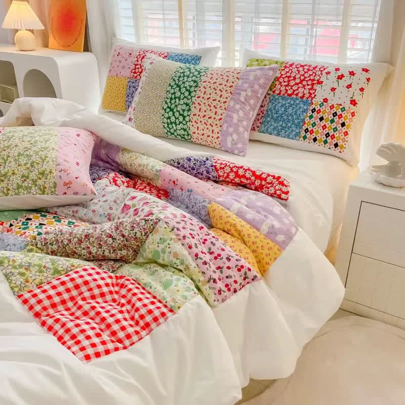 Trusted Ownkoti Colorful Patchwork Cotton Floral Bedding Set Top-Quality