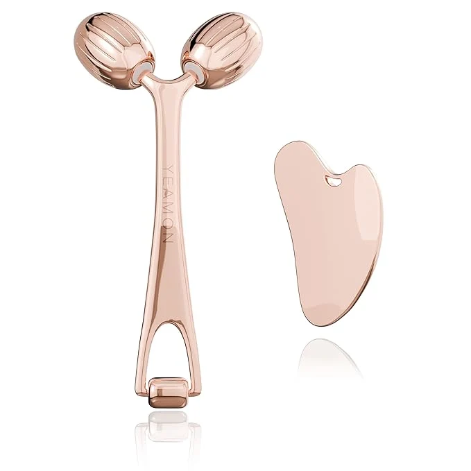 Professional Yeamon Gua Sha Facial Tools and Face Roller Set Facial Massage Tool Selected