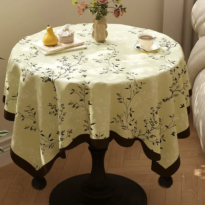 Outstanding Ownkoti Rustic Style Botanical Tassel Tablecloth Expertly Made