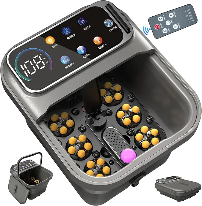 Verified Collapsible Foot Spa Bath with Heat and Massage Motorized Shiatsu Foot Recyclable