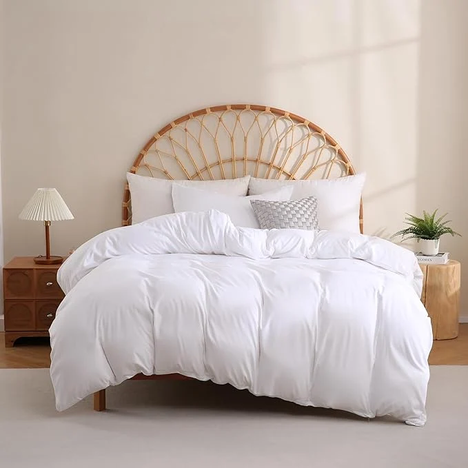 Trusted JSD White Duvet Cover Set Twin Size 2 Piece Microfiber Kids Duvet Cover with Pillow Sham Zipper Closure Comforter Not Included Smooth