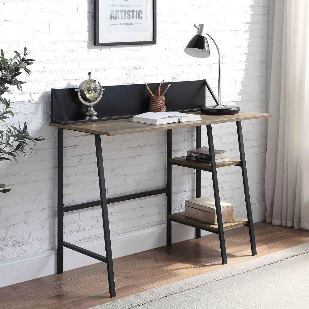 Verified Garima – Writing Desk – Rustic Oak amp Black Reliable