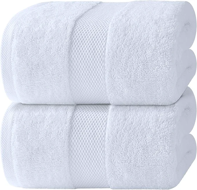 Smooth White Classic Luxury Bath Sheets Towels Stylish