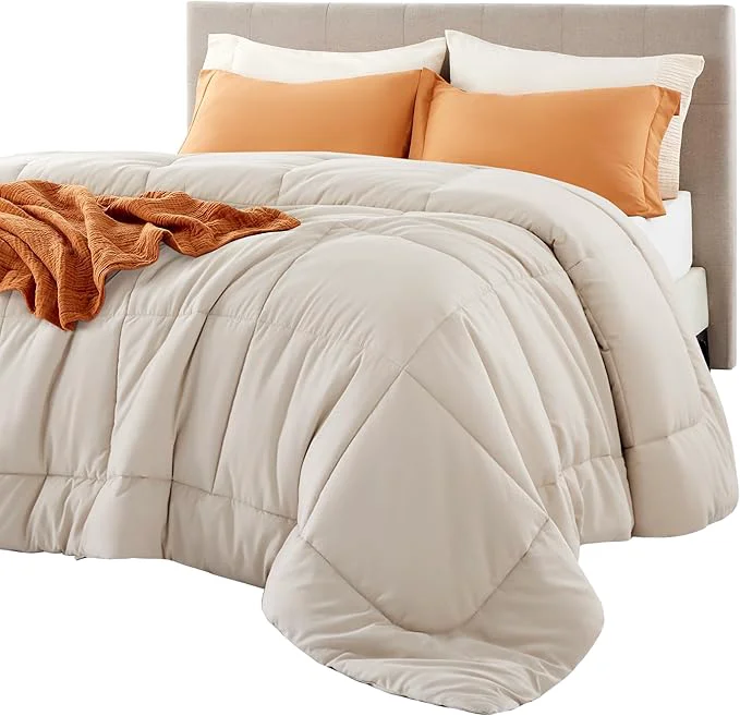 Dependable Bedsure Comforter Duvet Insert – Quilted Comforters Full Size All Season Duvet GentleSoft Down Bedding Blanket with 8 Tabs Gifts for Women Men Linen Full 86 x 82 Inches Quality