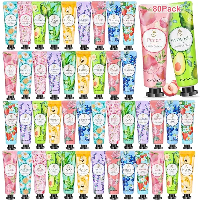 Refined 80 Pack Hand Cream Gift Set Hand Lotion Travel Size Teacher Appreciation Gifts Advanced