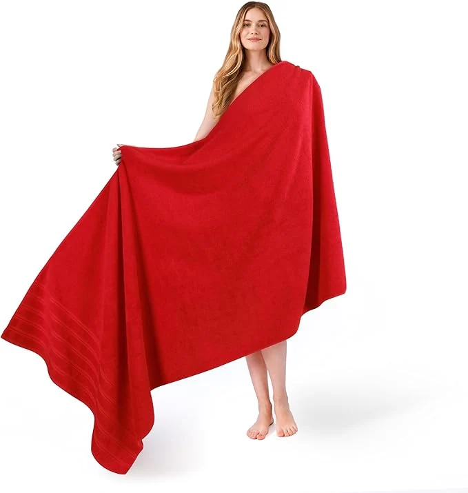 Fashionable American Soft Linen 35×70 Jumbo Large Bath Towel 600 GSM Cotton Turkish Recyclable
