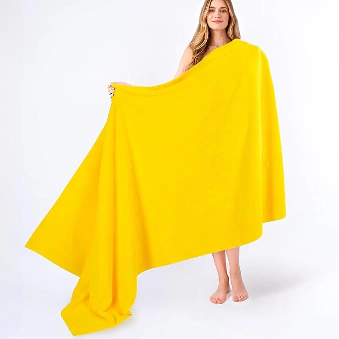 First-Class American Soft Linen Cotton 600 GSM Turkish 40×80 Oversized Bath Towel Sheet Natural