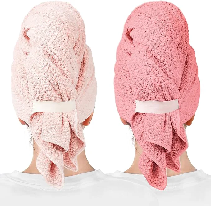Eco-Friendly ROLSHOL 2 Packs Large Microfiber Hair Towels Unique